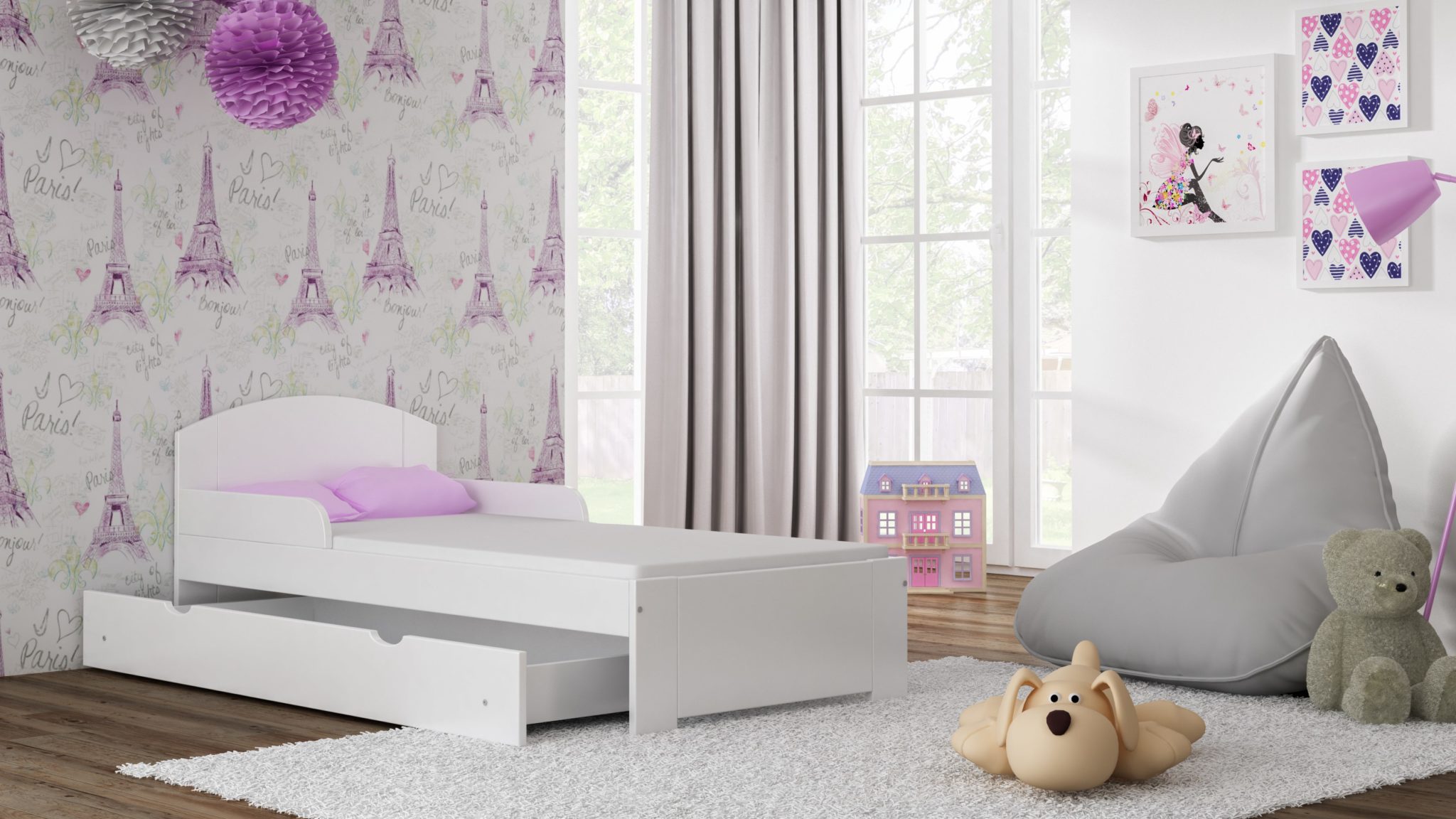 Dětská postel Bili S 180x80 s úložným prostorem