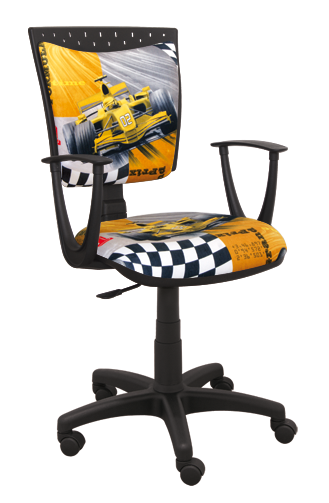 Dětská židle Speed formule žlutá 