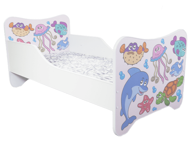 Dětská postel s obrázkem 160x80 - Rybičky