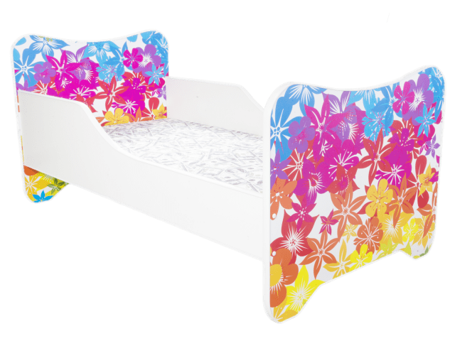 Dětská postel s obrázkem 160x80 - Květiny