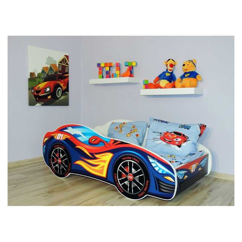 Dětská postel Racing modrý 160x80