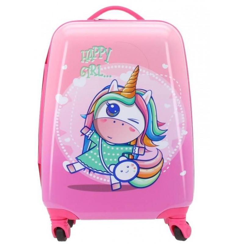  Dětský cestovní kufr Jednorožec růžový 29l