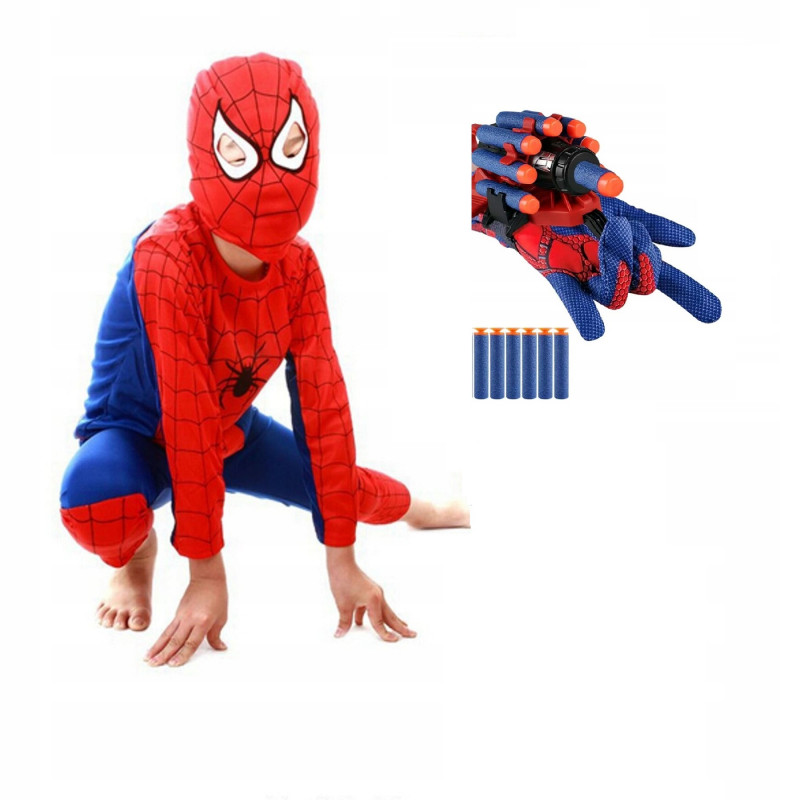 Dětský kostým Spiderman s vystřelovákem 122-134 L