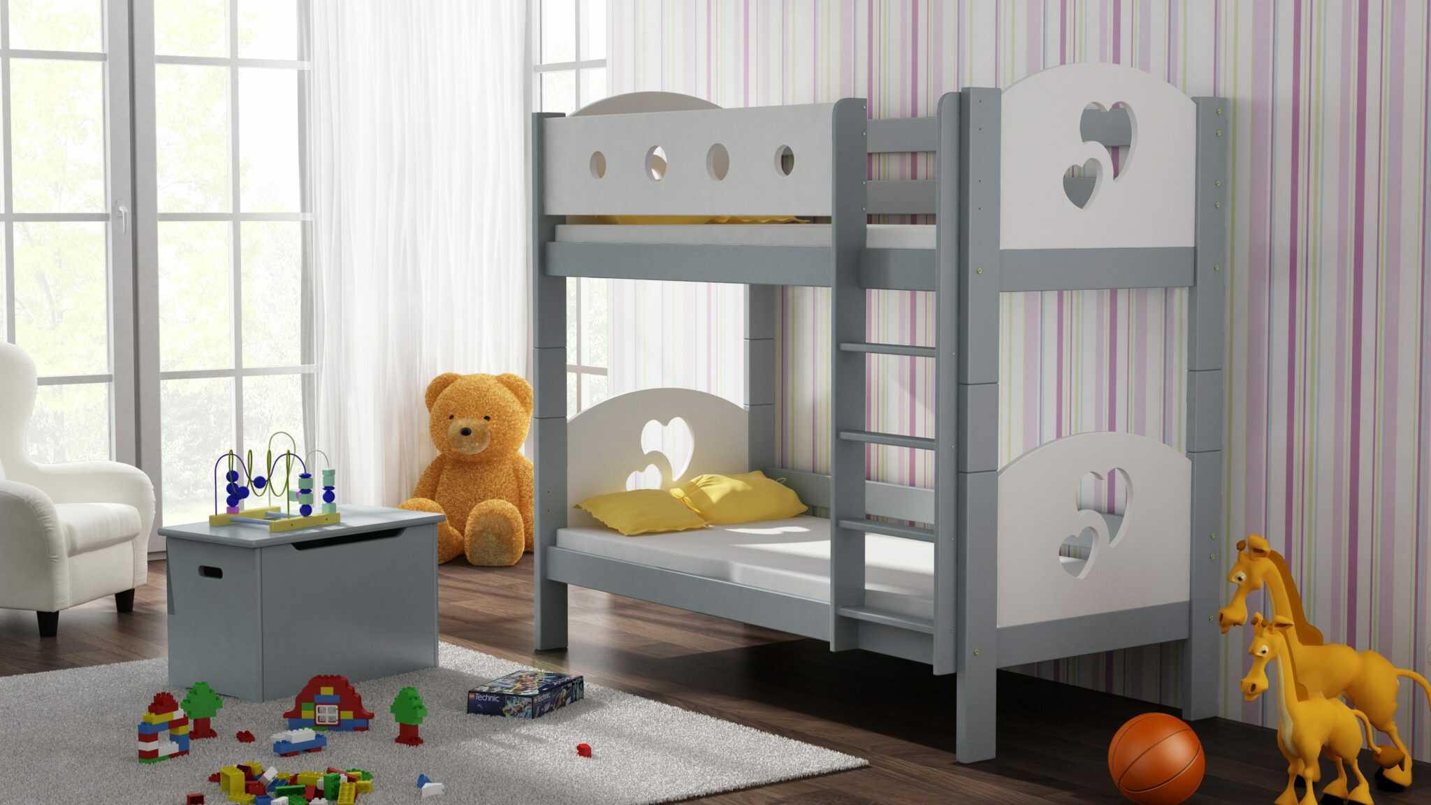 Patrová postel Srdce 180x80 