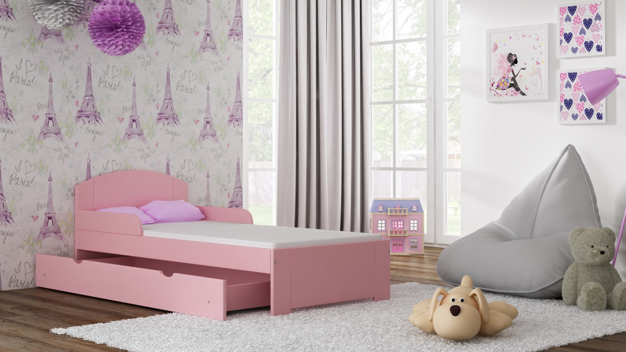 Dětská postel Bili S 160x80 10 barevných variant !!!