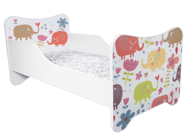 Dětská postel s obrázkem 140x70 - Sloni