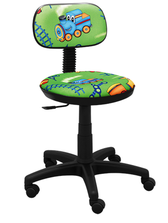 Dětská židle Junior vláček zelená
