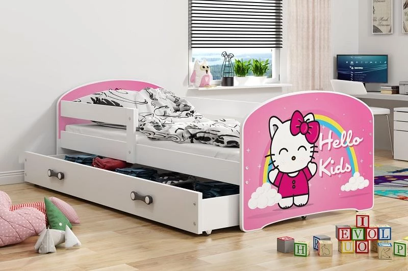 Dětská postel Luki hello kids 160x80 s úložným prostorem