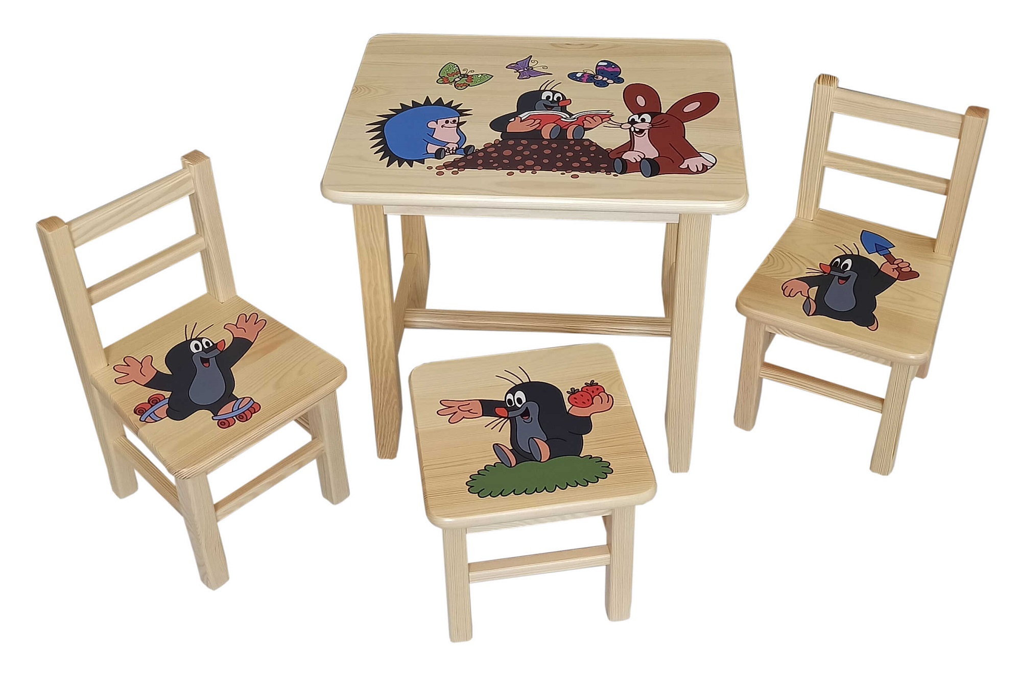 Dětský Stůl s židlemi Krtek 