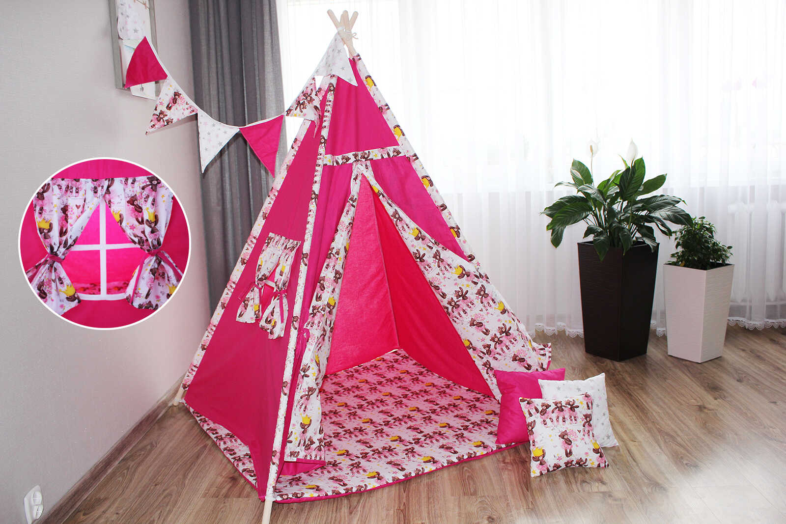 Dětské Teepee růžové