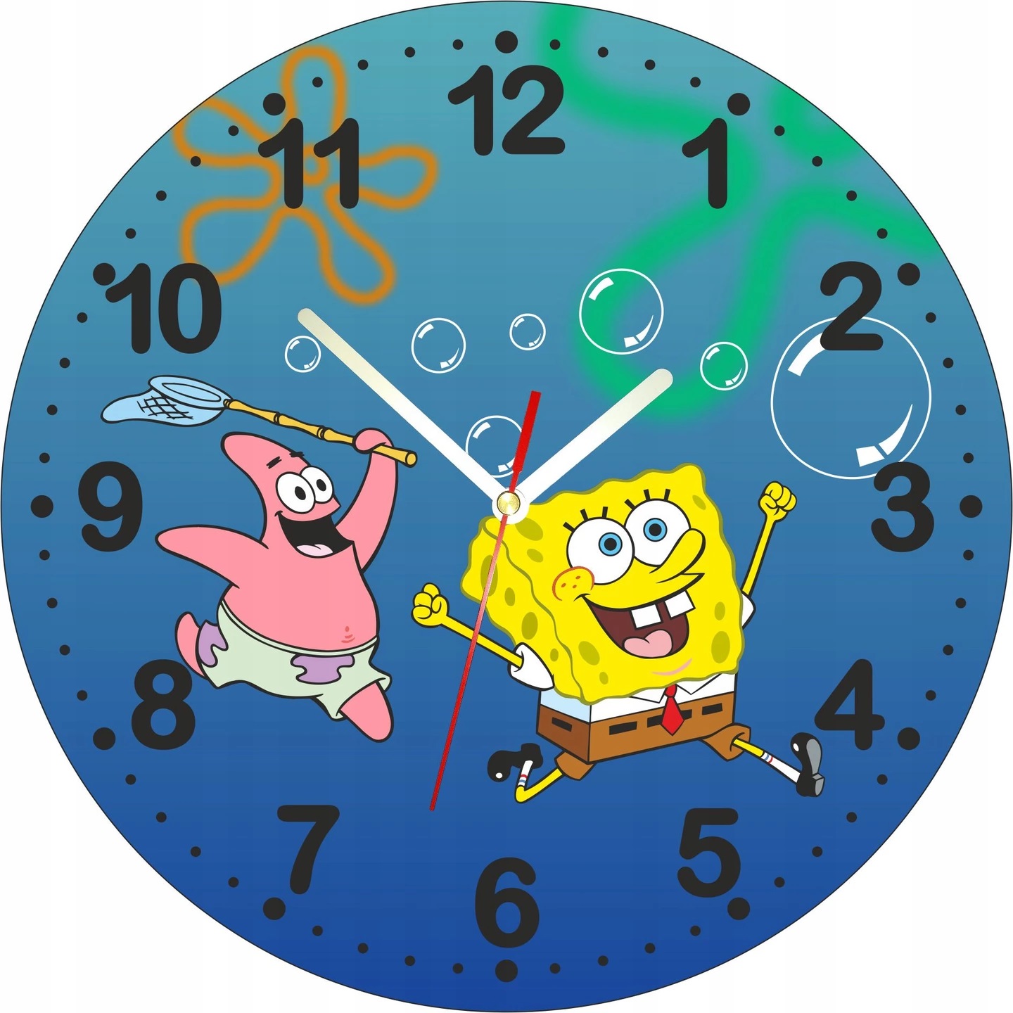 Dětské nástěnné hodiny SpongeBob