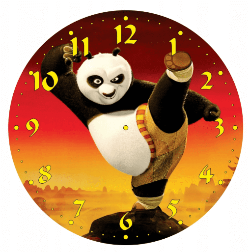 Dětské nástěnné hodiny Panda