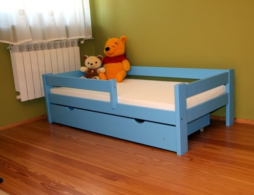 Dětská postel Pavel 160x80 Modrá s úložným prostorem